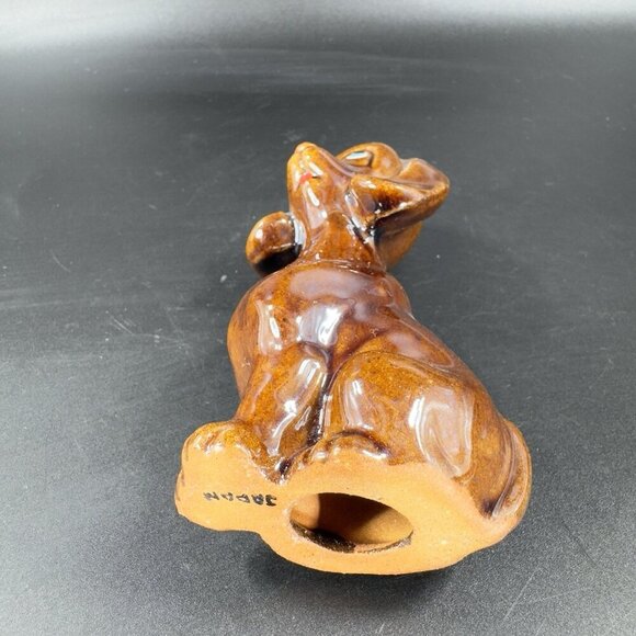 Vintage RedWare Pottery Dog Family Set 3 Made In Japan Figurines Decorative VTG - Picture 9 of 15